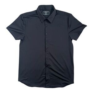 BYLT Men's XL Executive Fit Button Down Short Sleeve Shirt Performance